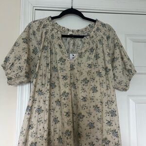 Floral Beige Maxi Dress